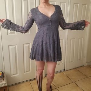 Boho blue Free People dress